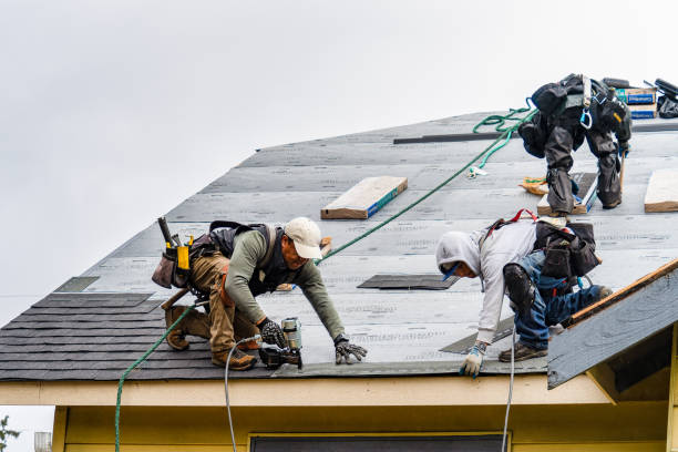 Professional Gutter Installation technician working in De Borgia, MT